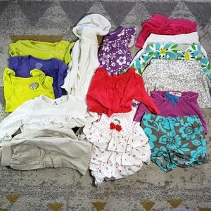 Lot of 15 Baby Girl Clothes Size 6 - 9 months Bundle